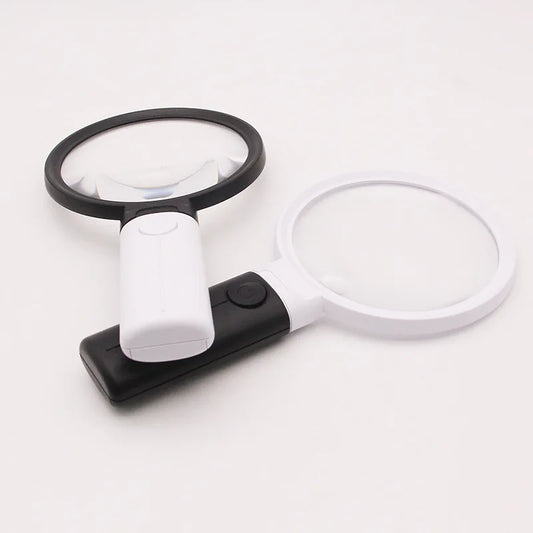 Magnifier with 4 Led Lights for High Magnification Reading, 10X 30X High-Definition 110Mm Large Mirror Magnifying Glass Peaceful Pleasures Health and Wellness