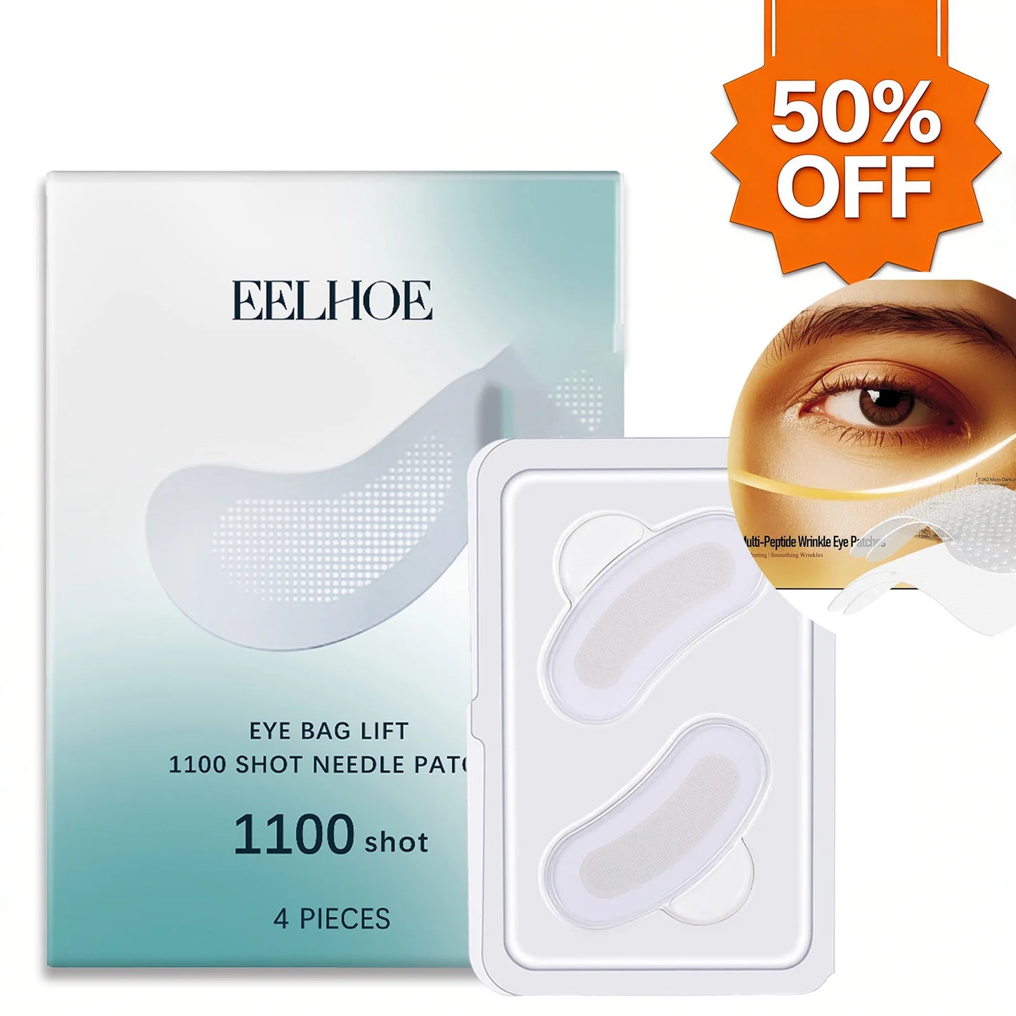 Dissolving Microneedle Eye Patches – Hyaluronic Acid & Collagen