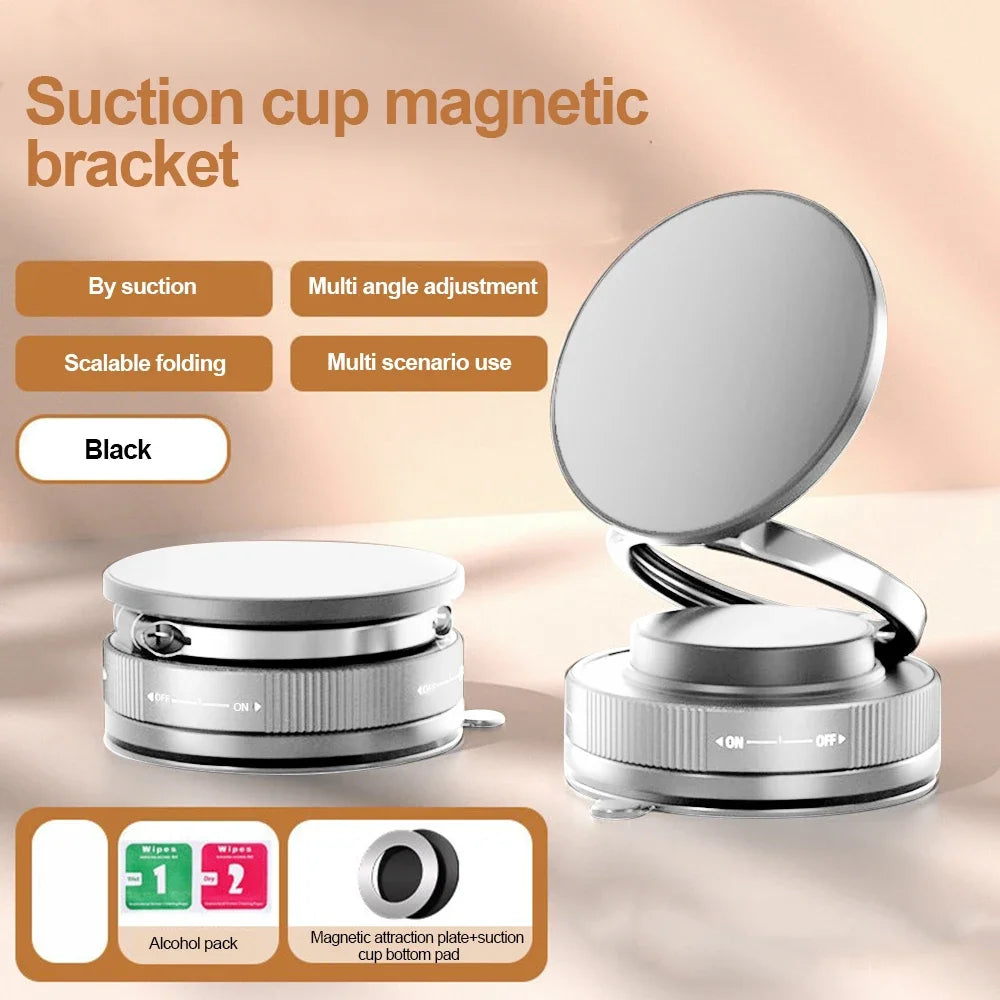 360° Rotating Magnetic Phone Holder, Foldable & Retractable, Universal Compatibility for iPhone 16/15/14/13/12 Peaceful Pleasures Health and Wellness White - 1pc