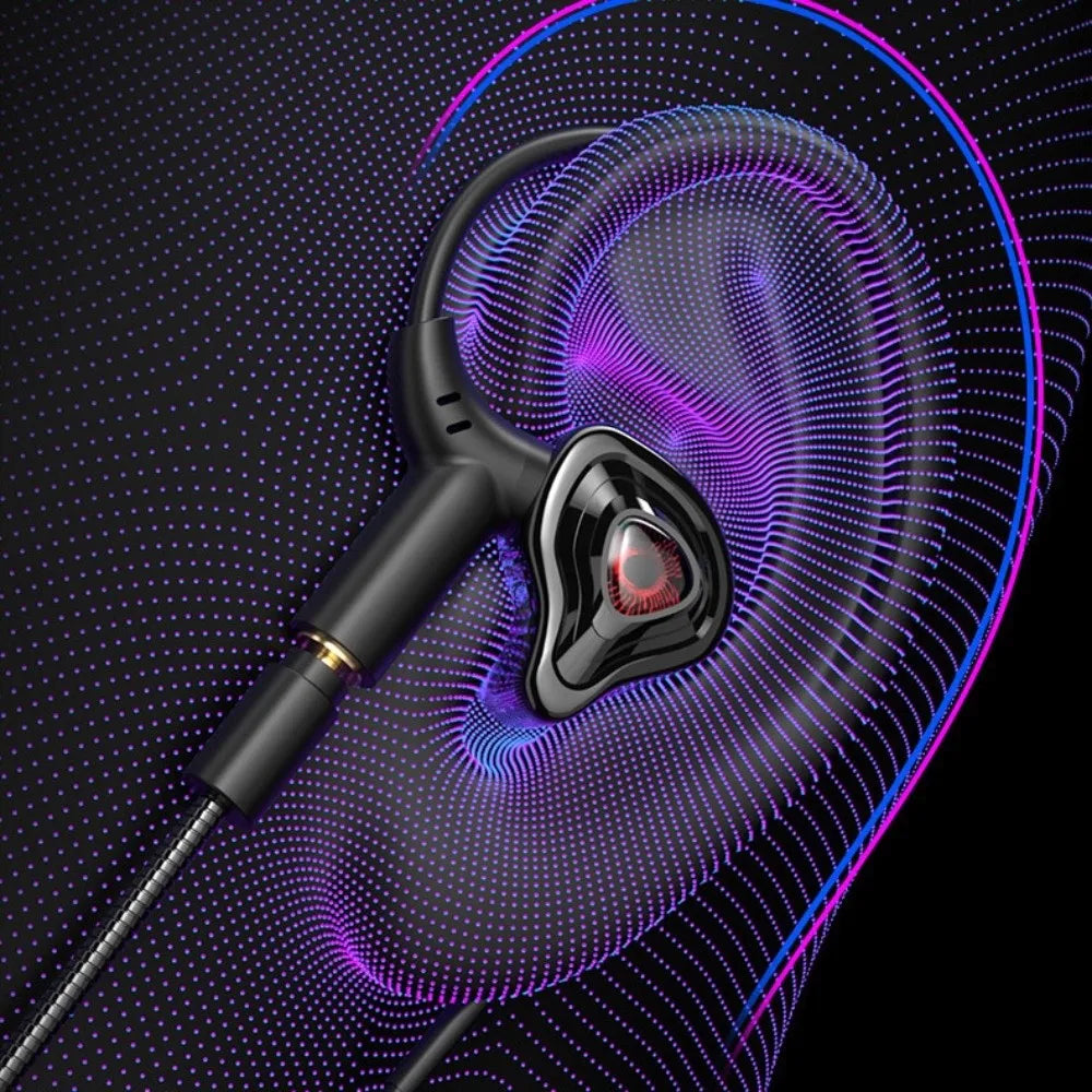 Music Earphones Dual Mic Wired Earphone in-Ear 3.5mm/Type C Wired Headset HiFi Stereo Universal Earpiece Headset Listen To Music Peaceful Pleasures Health and Wellness