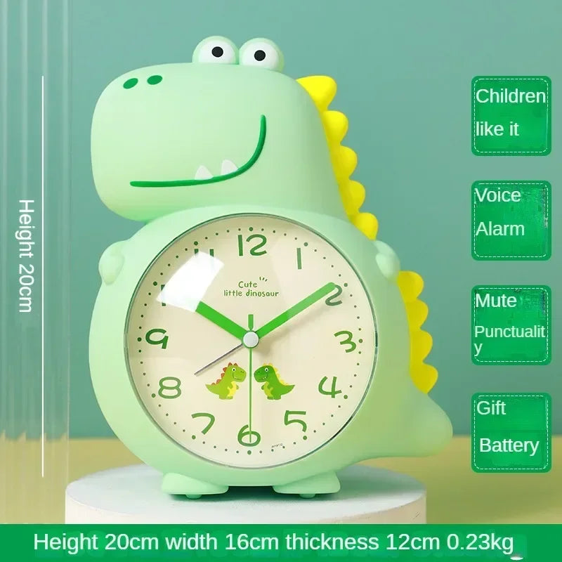 Cute Dinosaur Kids Alarm Clock with Night Light | Boys & Girls