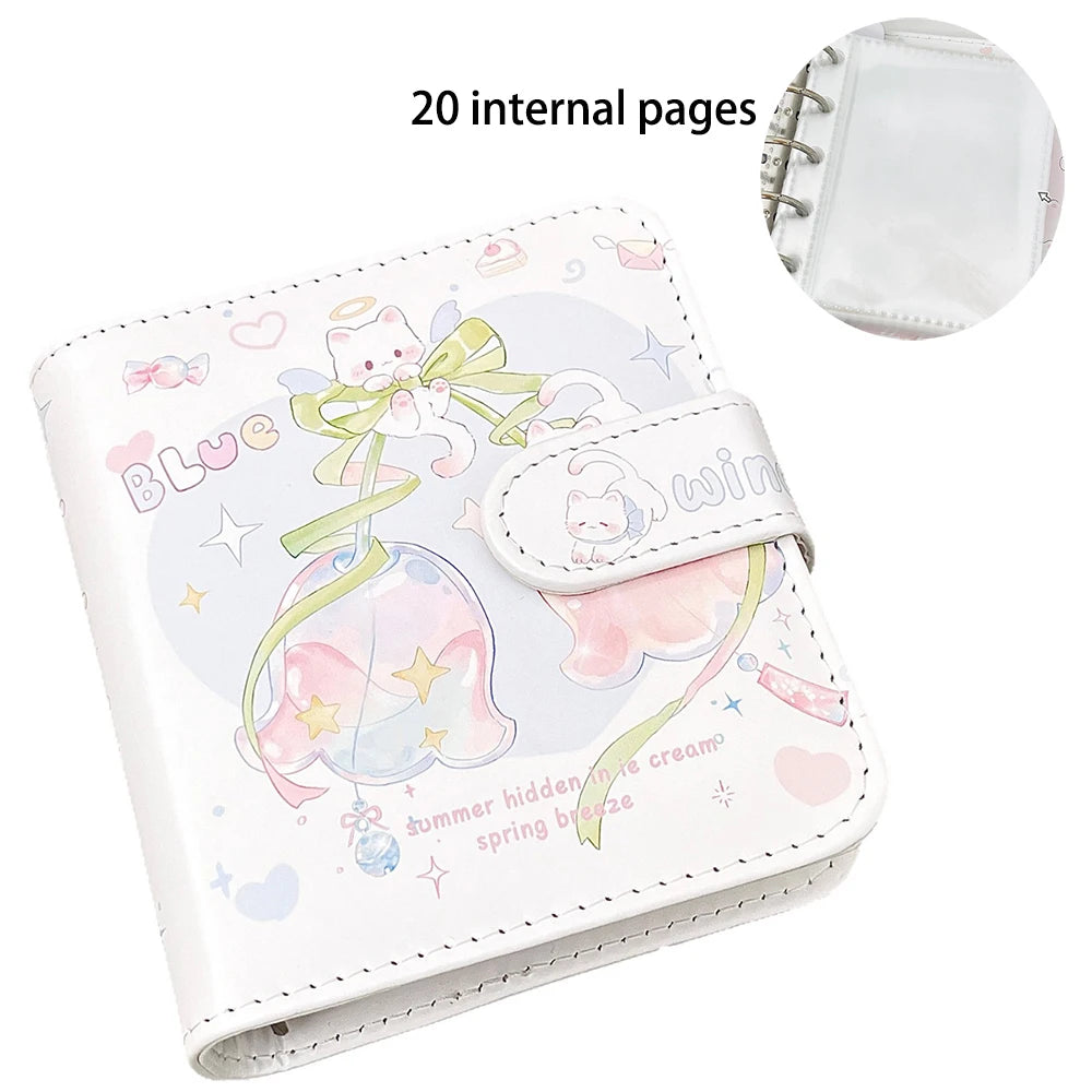 20 Inner Pages One Grid Leather Card Book High-end Polaroid Photo