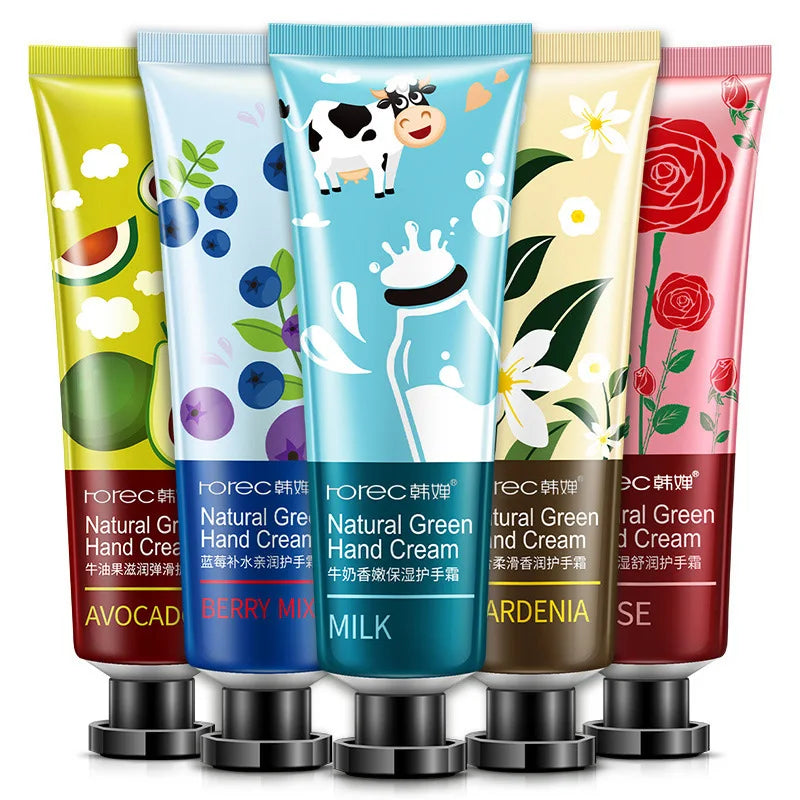 5-Piece Fruit Hand Cream Set – Moisturizing & Anti-Chapping