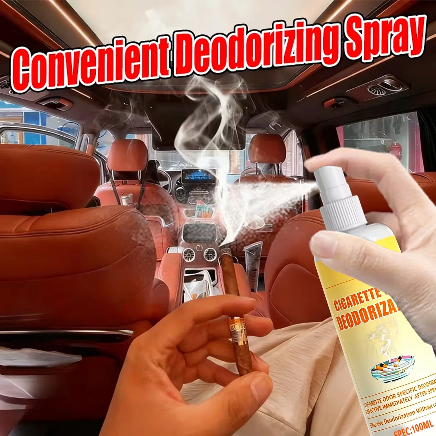 GREEDY TREE Cigarette Odor Eliminator Spray 100ml | Non-Masking