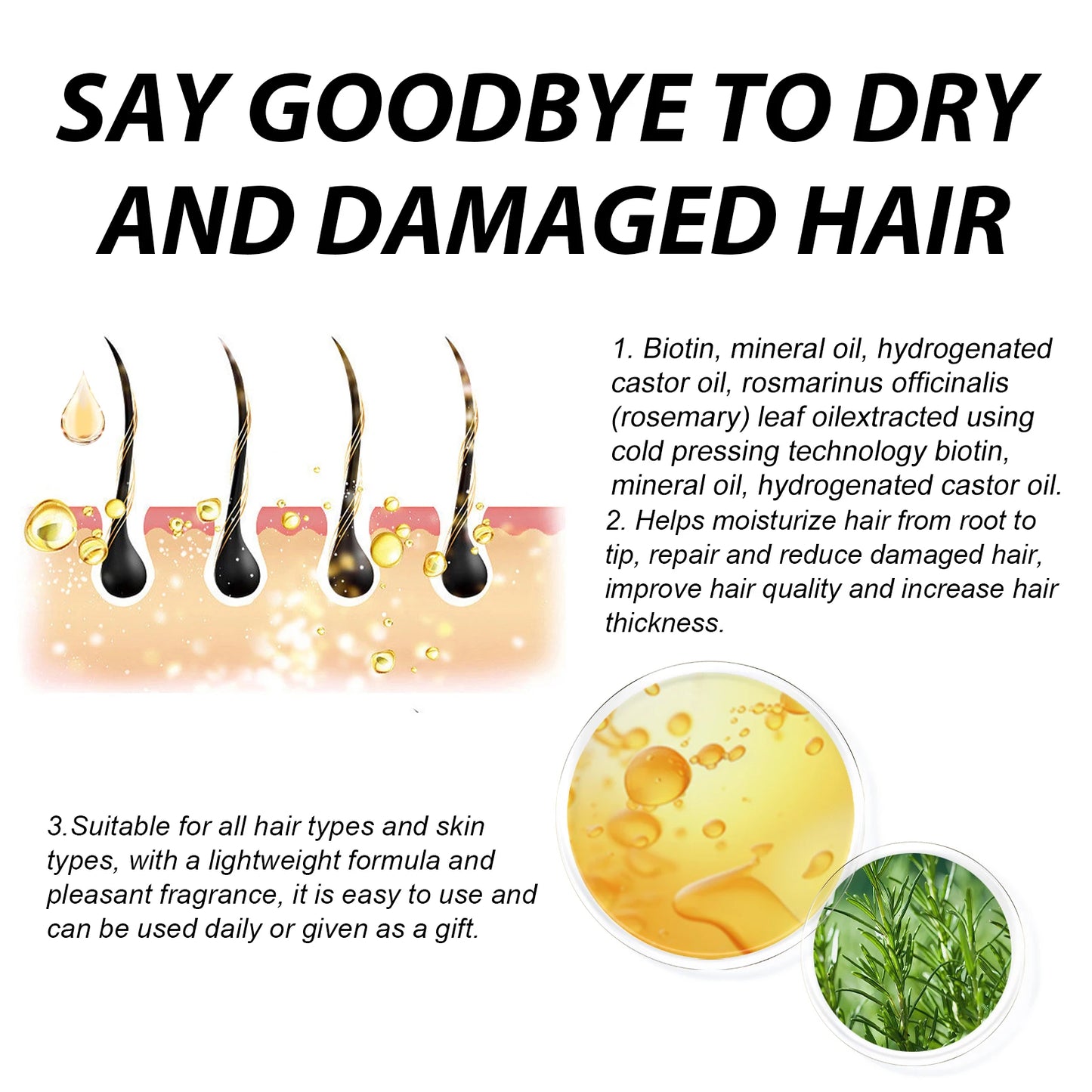 100% Pure Batana Hair Oil – Repair Dry Damaged Hair 60ml