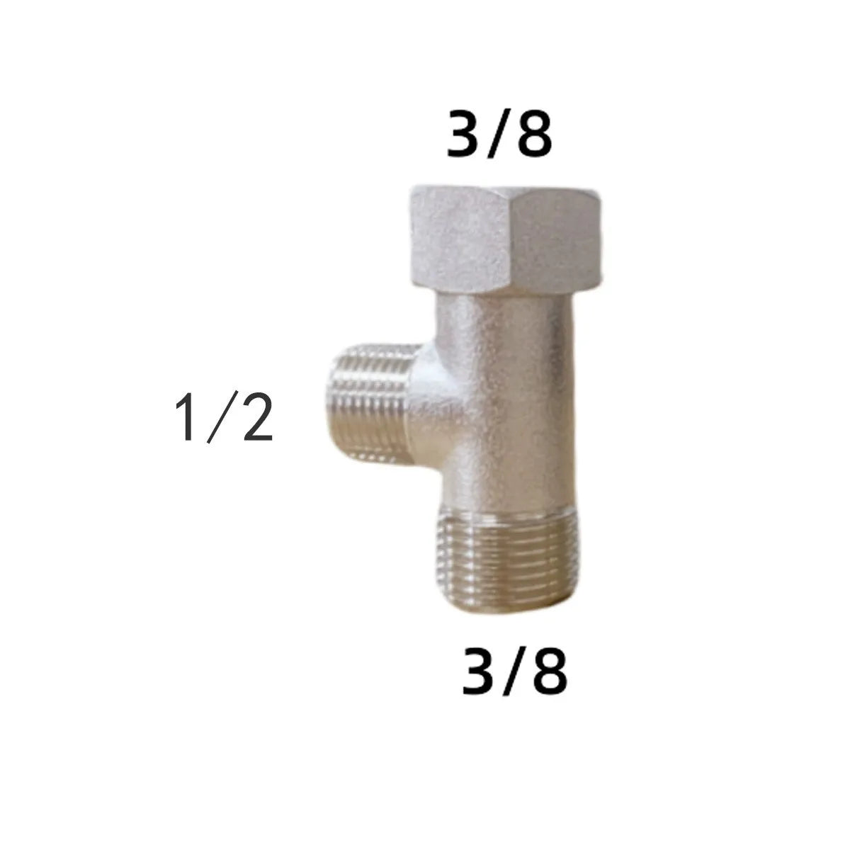 Copper 3-Way T Valve Adapter | Bidet & Shower Diverter