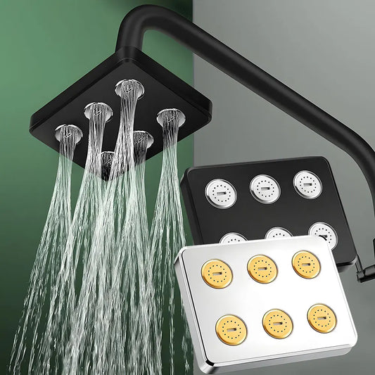 360° Square Rain Shower Head – Chrome, Water Saving, Easy Install Rain Shower Head Oasis Select