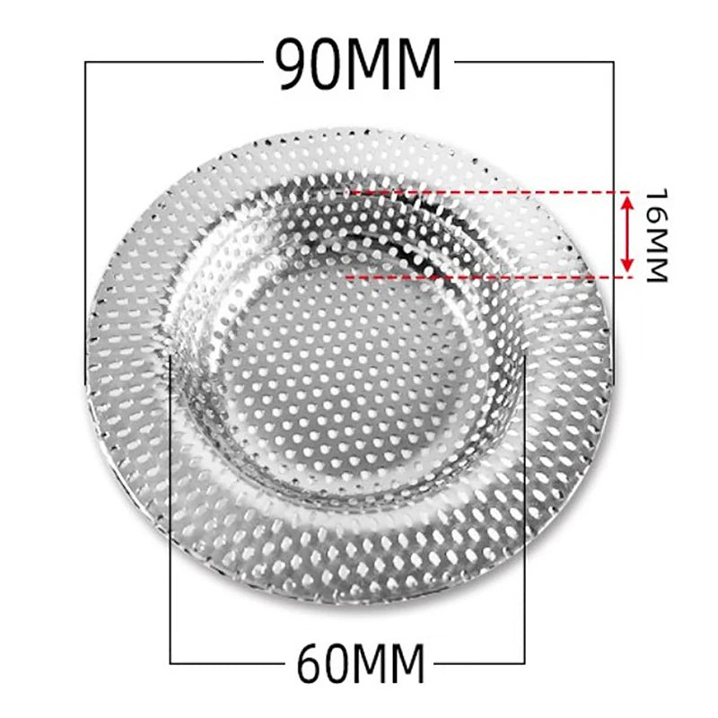 Stainless Steel Sink Strainer & Shower Drain Hair Catcher Drain Strainer Peaceful Pleasures Health and Wellness 9cm