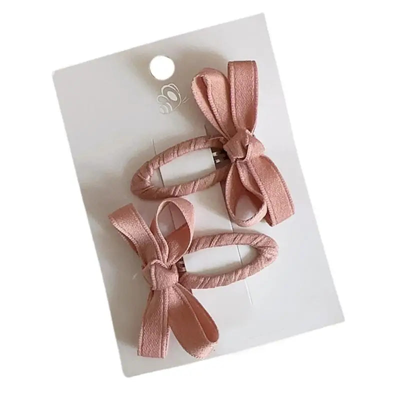 Girls Bowknot Hair Clips – Cute Toddler Hairpins (1 Pair)