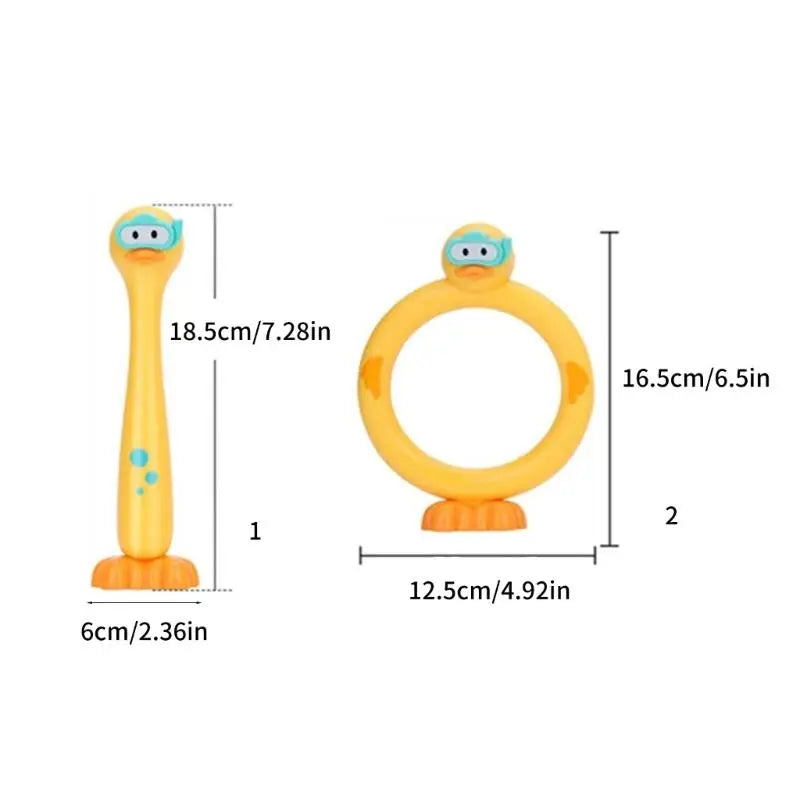 Duck Dive Rings & Rods – 3-Pack Kids Pool Diving Toy Set