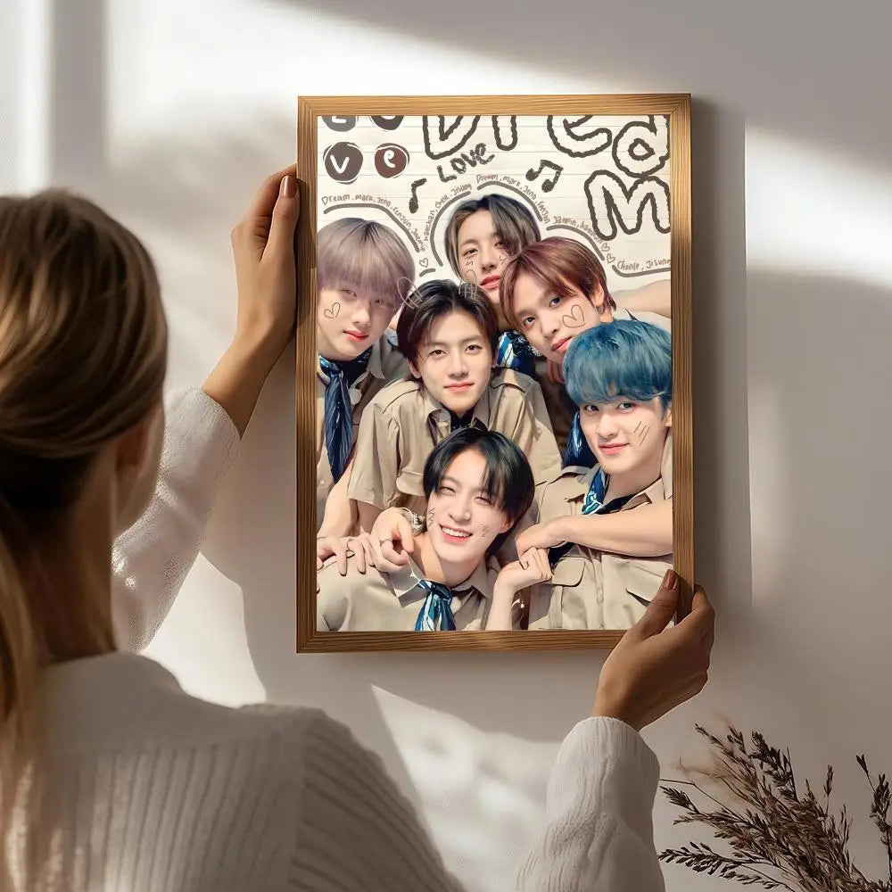 Kpop N-NCT Poster HD Self Adhesive Waterproof Wall Art Ideal for Home Office Dorm Bedroom Great Gift Peaceful Pleasures Health and Wellness White2 30X40cmNoframe