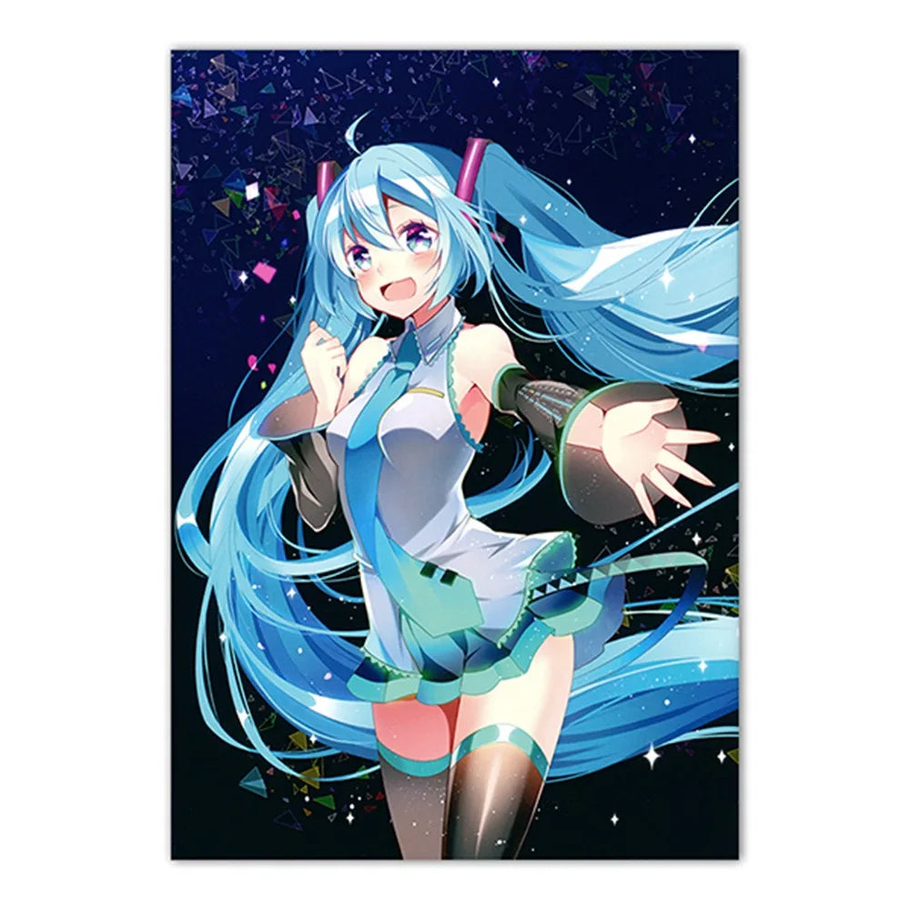 Hatsune Miku Canvas Wall Art Print | Anime Room Decor