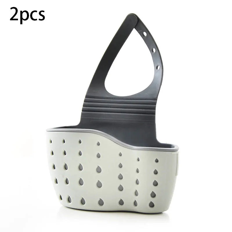 Sink Draining Hanging Basket Adjustable Kitchen Accessories Rubber Sink Bag Soap Sponge Shelf Faucet Holder for Bathroom 1PC Peaceful Pleasures Health and Wellness Green 2pcs