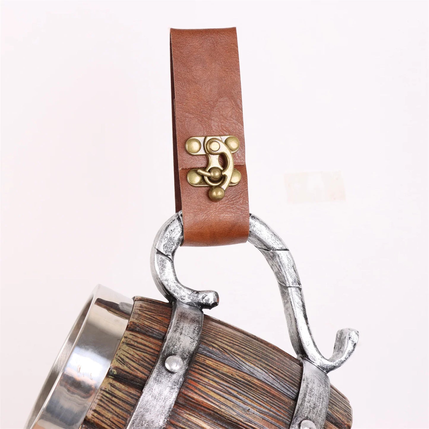 Medieval Steampunk Belt Cup Hanger Viking Knight Mug Strap Holder