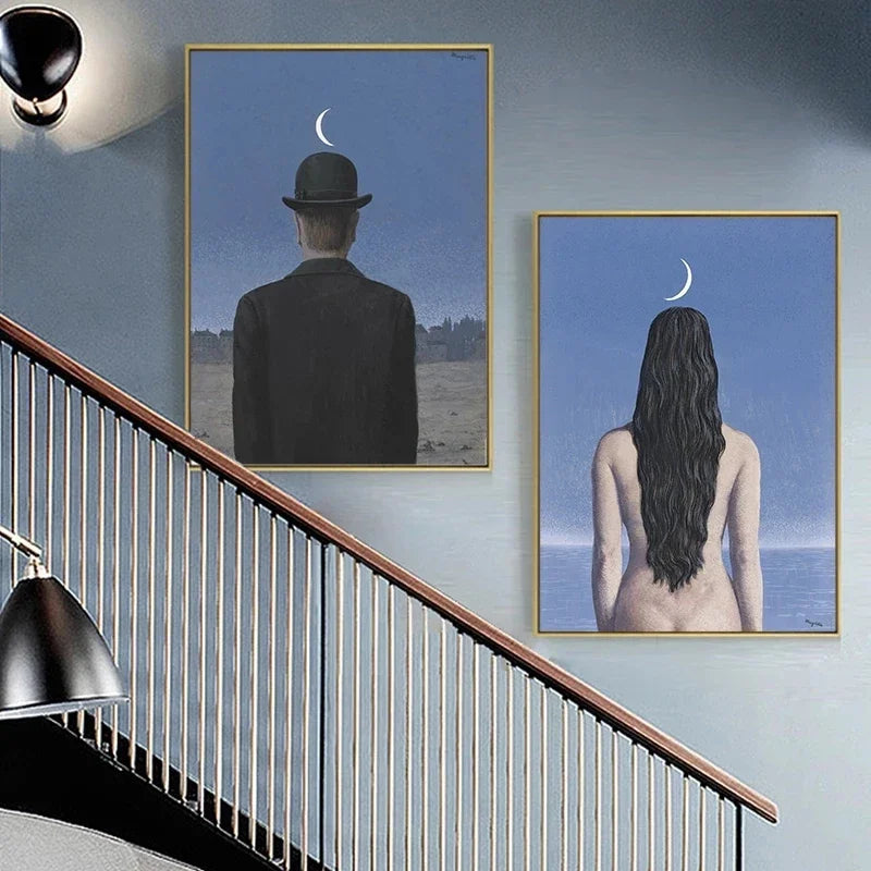 Rene Magritte Surrealist Canvas Wall Art Print | Unframed Poster