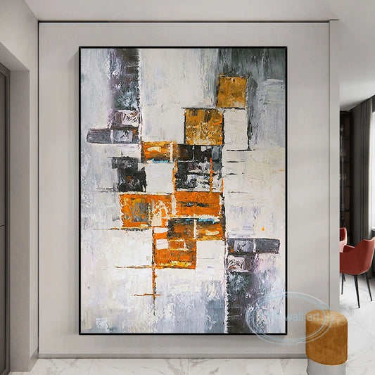 Abstract Hand-Painted Oil Painting | Modern Canvas Wall Art Canvas Wall Art Peaceful Pleasures Health and Wellness