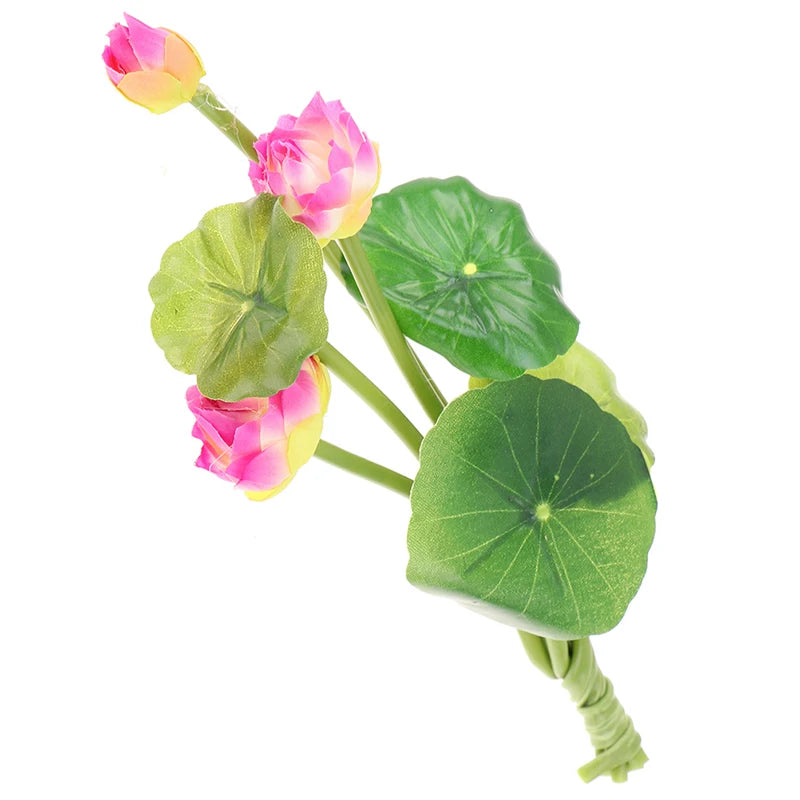 Artificial Silk Lotus Water Lily Flowers – Home Decor Bouquet