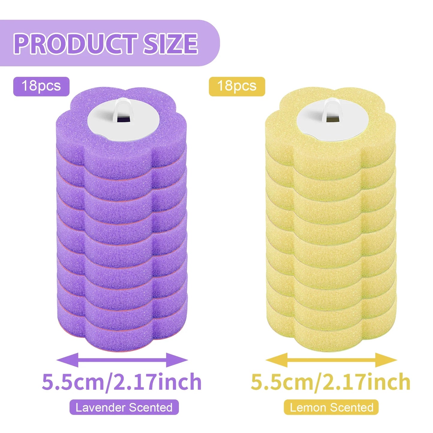 Wall-Mounted Disposable Toilet Brush Set | 18/36 Replacement Heads