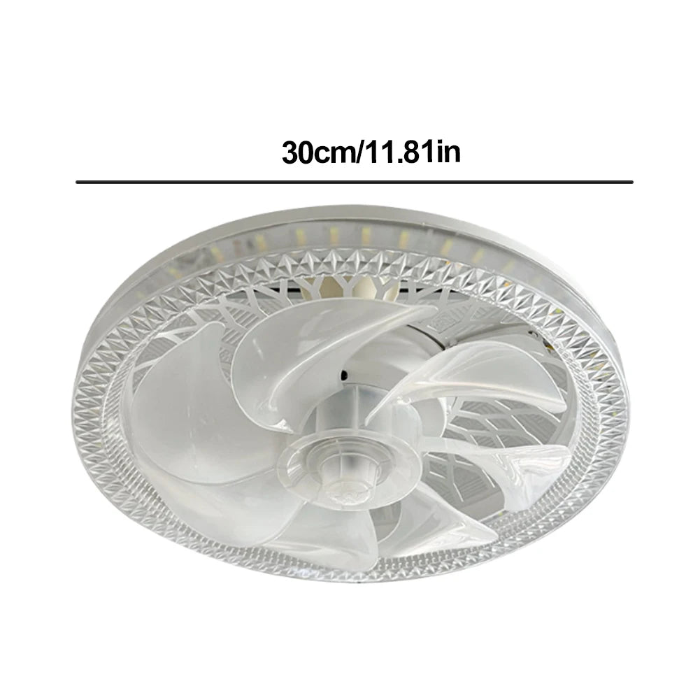 E26/E27 LED Lantern Ceiling Fan with 3-Speed Dimming Light Peaceful Pleasures Health and Wellness