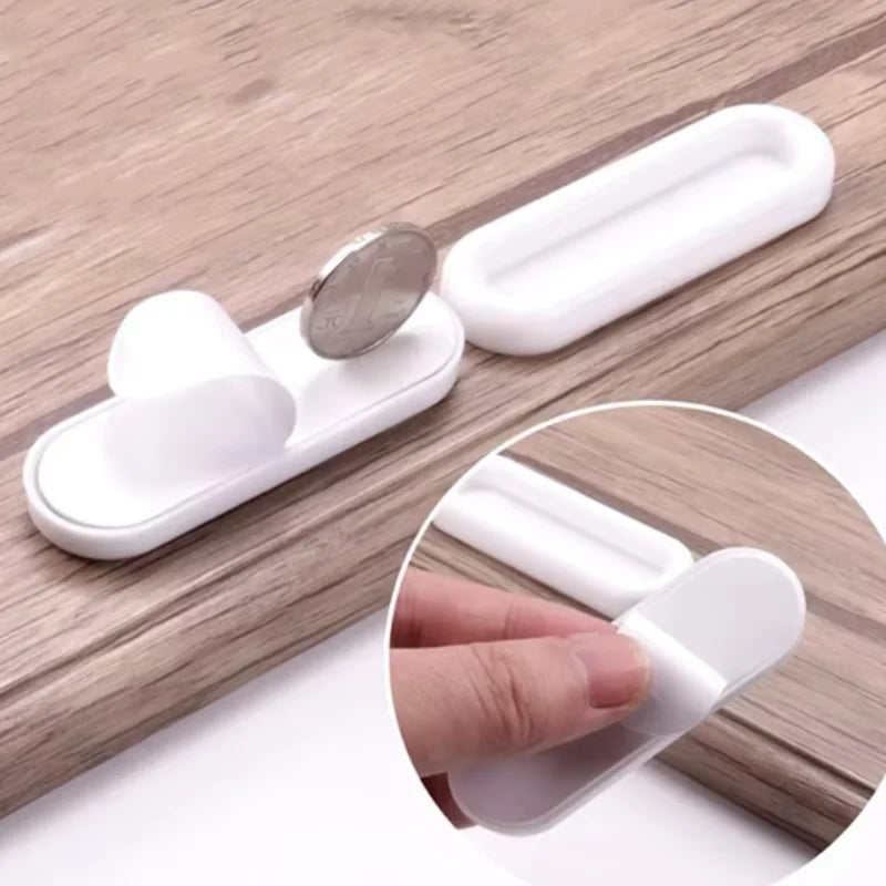 4Pcs Self-adhesive Door Knobs Oval Door Handles for Interior Doors Glass Window Cabinet Drawer Non-slip Grip Auxiliary Handles Peaceful Pleasures Health and Wellness
