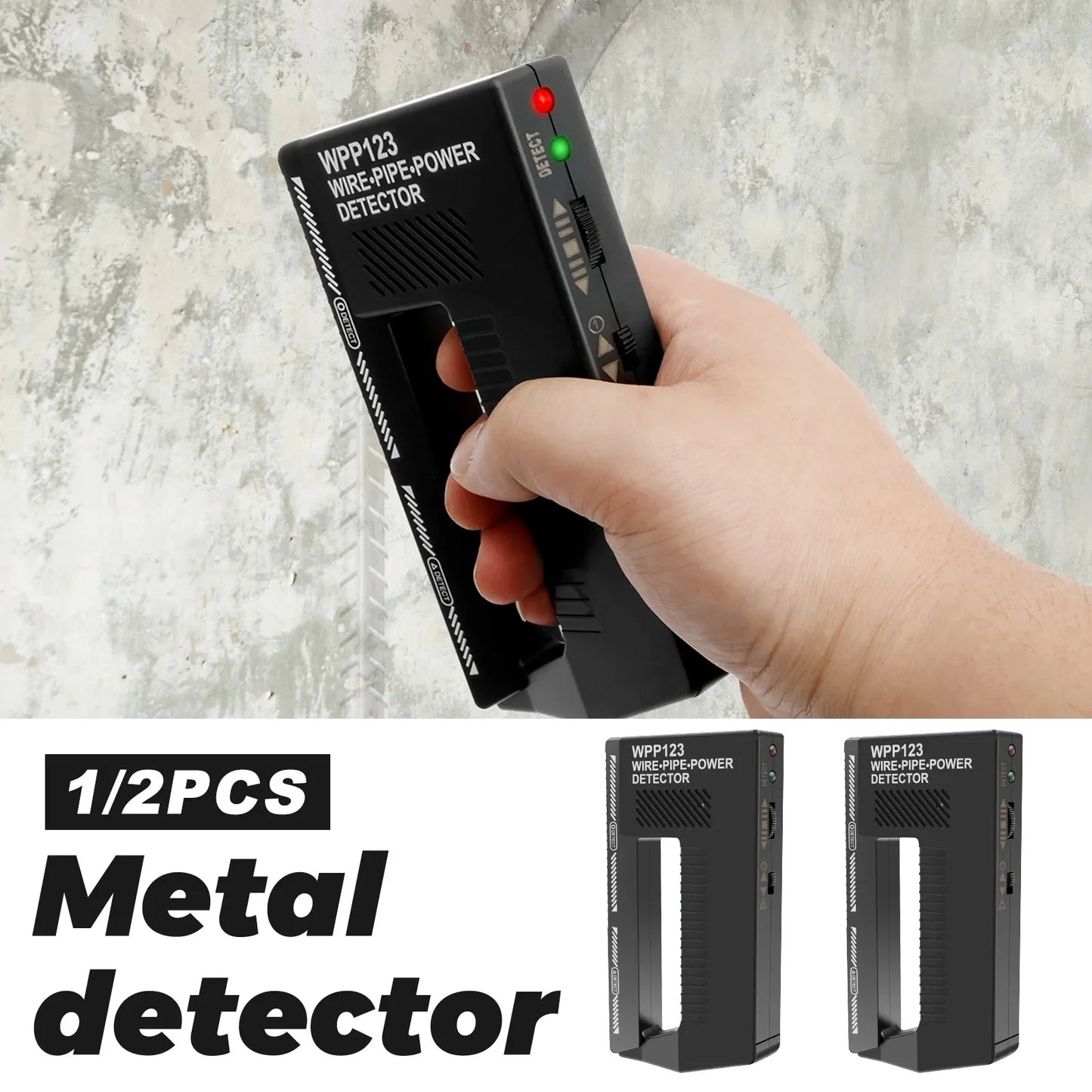 Handheld High Sensitivity Metal Detector Wall Scanner AC Wire Finder Pointer Alert Visual Alarm for Construction Electrician Peaceful Pleasures Health and Wellness
