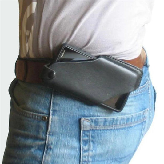 Durable Phone Belt Holder Pouch Universal Black Phone Holster with Belt Loops for Men Carrying Pouch Peaceful Pleasures Health and Wellness
