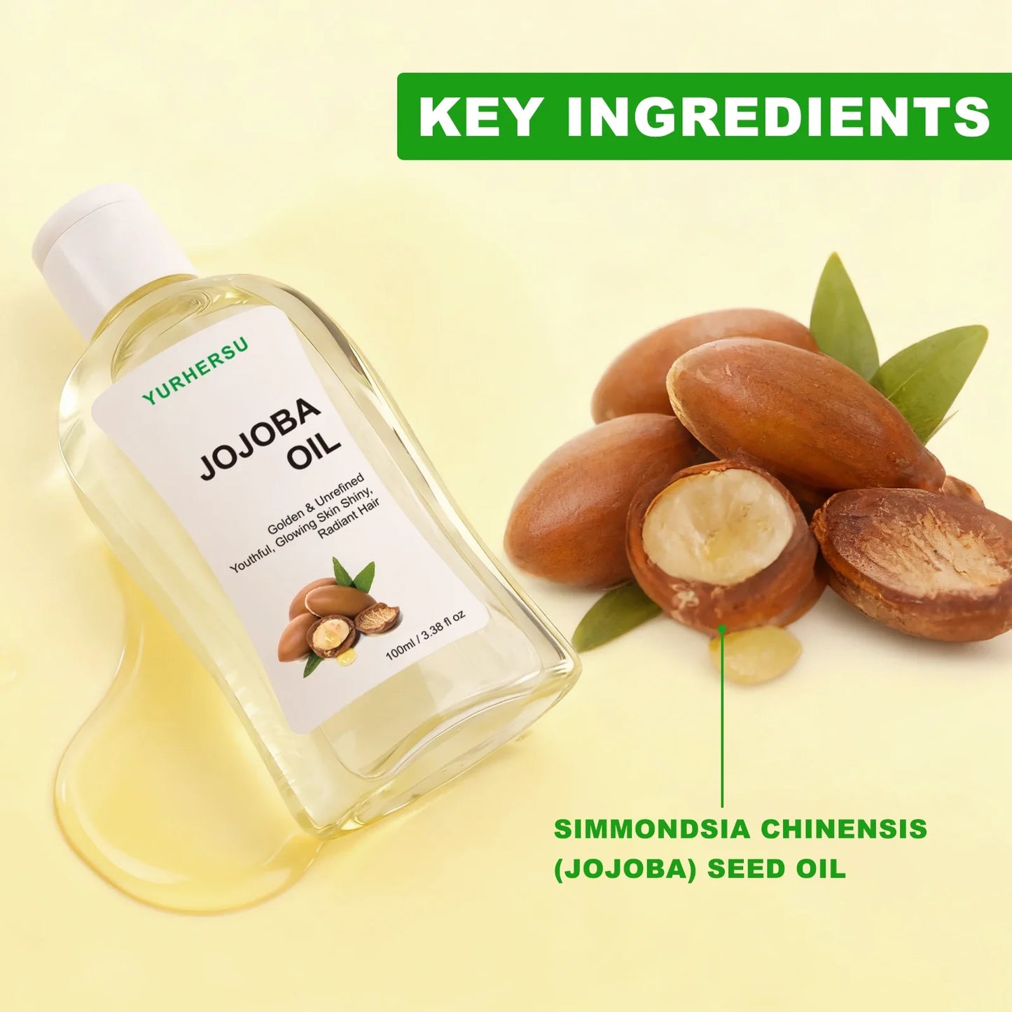 100% Pure Jojoba Oil for Hair – Anti-Frizz & Deep Hydration 100ml