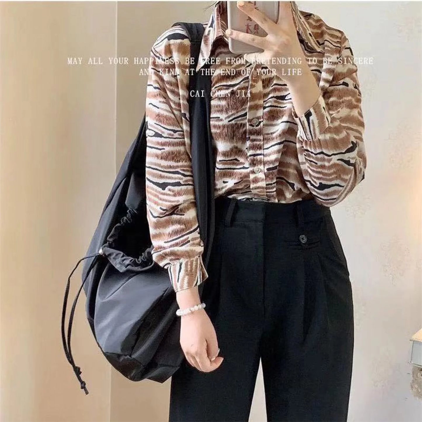 Tote Bag Women Satchel Bag Simple Large Capacity Oxford Cloth Shoulder Bag for Student Travel Party Work Peaceful Pleasures Health and Wellness