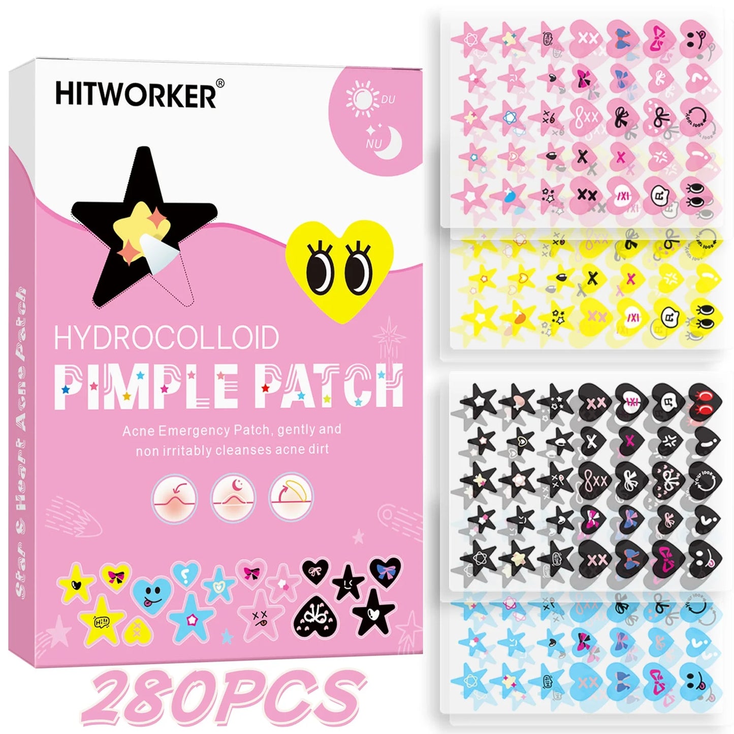 Invisible Waterproof Hydrocolloid Acne Patches – All Skin Types
