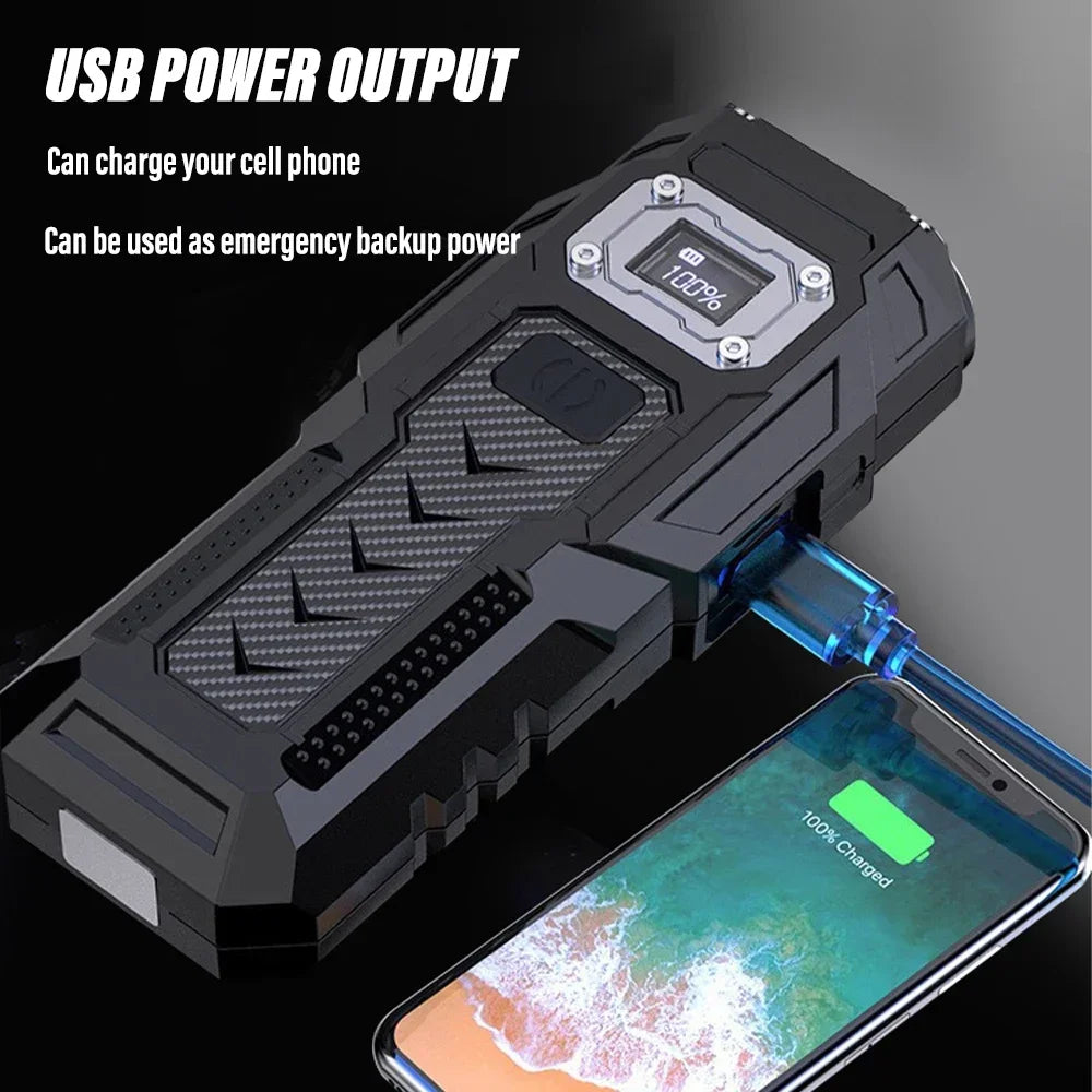 ESMARTER 1000LM Rechargeable LED Flashlight & COB Work Light