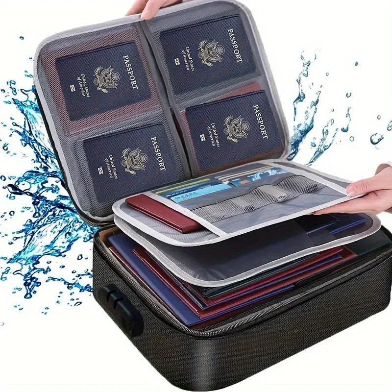 Locking Waterproof Document Organizer Bag | Large Capacity