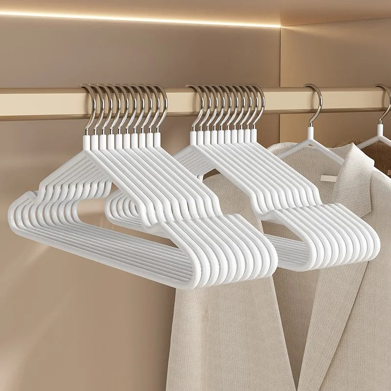 50-Pack Non-Slip Slim Metal Clothes Hangers | Space-Saving