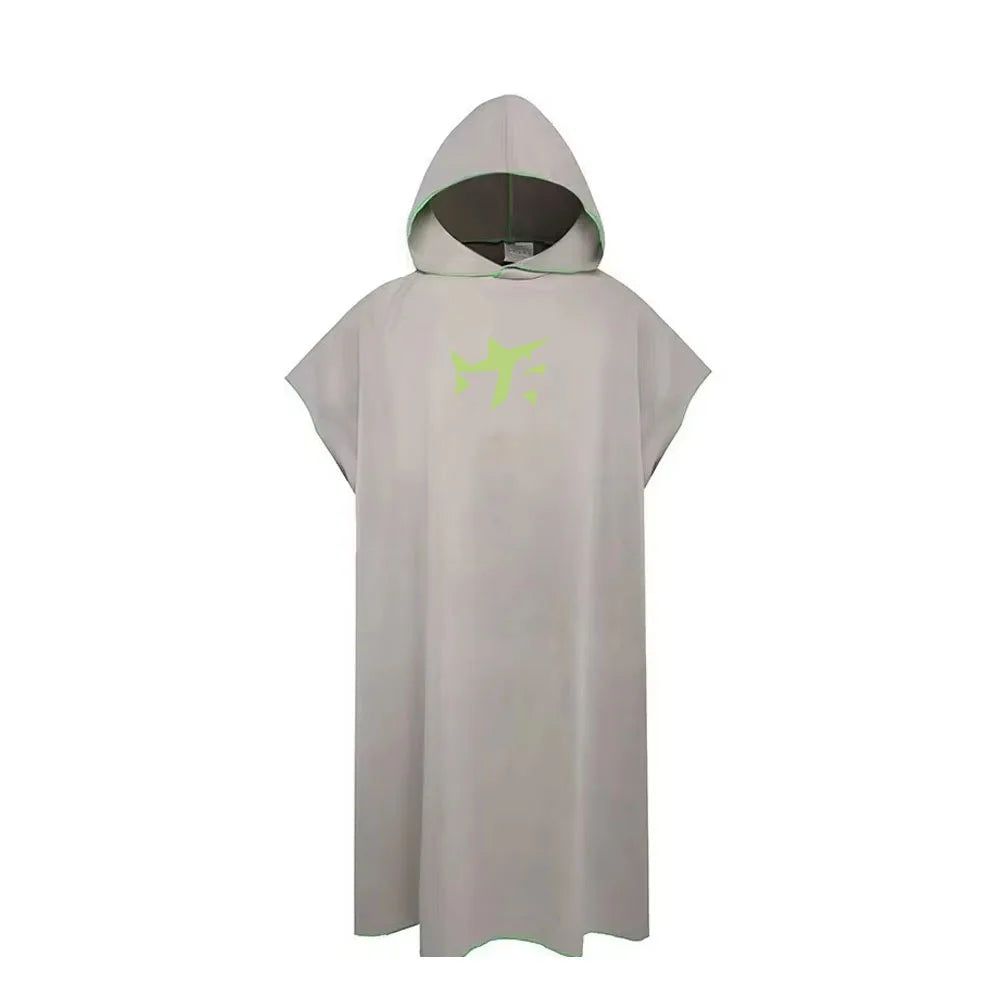 Hooded Microfiber Surf Poncho – Quick-Dry Changing Robe Adults