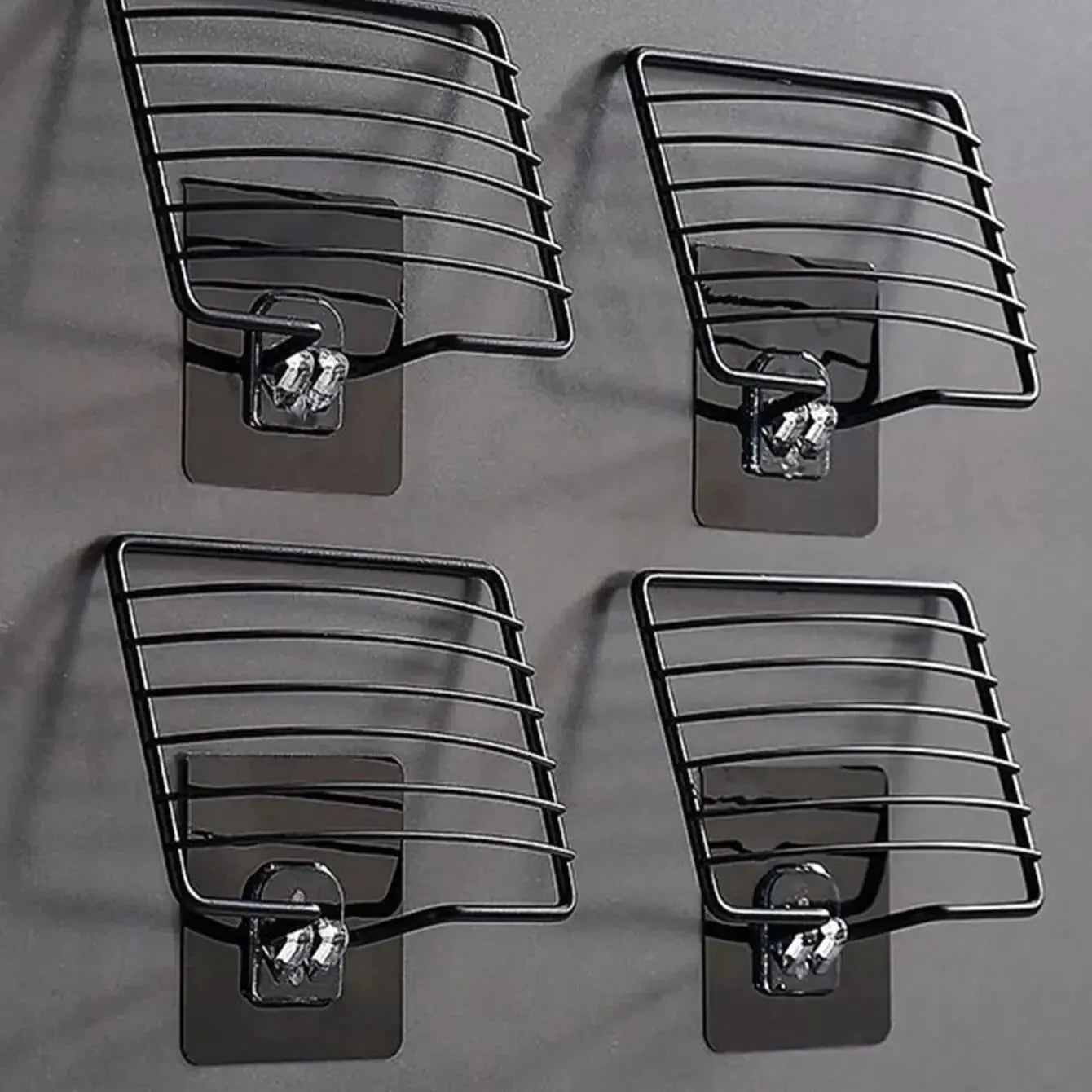 Stainless Steel Wall Soap Rack | No-Drill Drain Holder