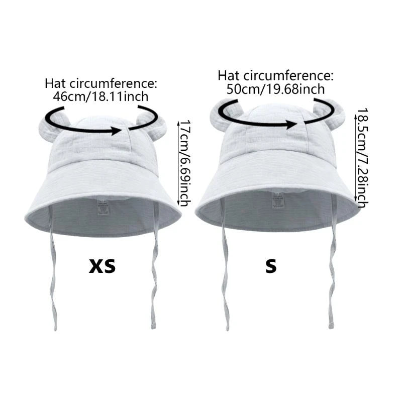 Baby Wide Brim Sun Hat | Cotton Bucket Hat for 0–3 Years