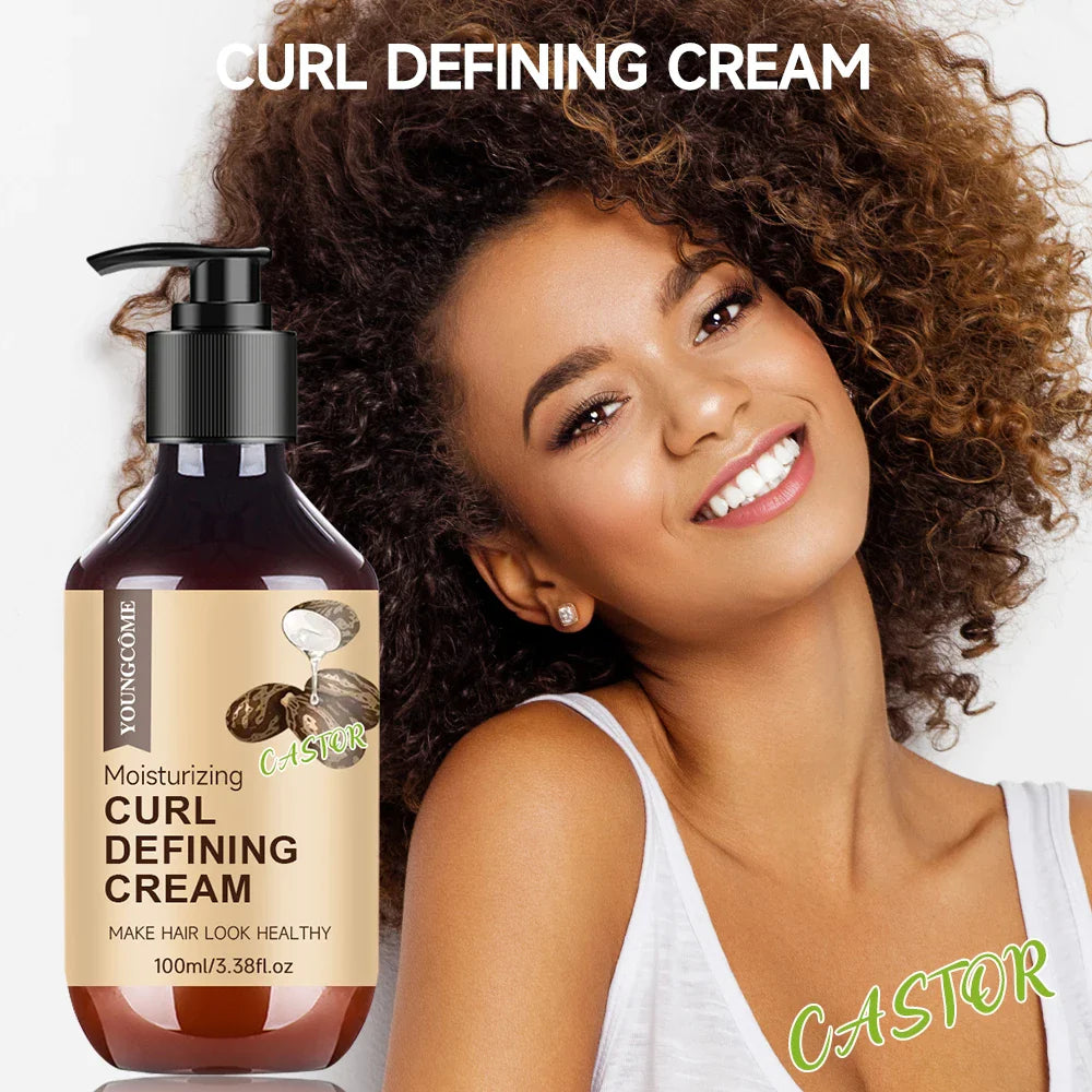 YOUNGCOME Castor Oil Curl Activator Cream | Frizz Control