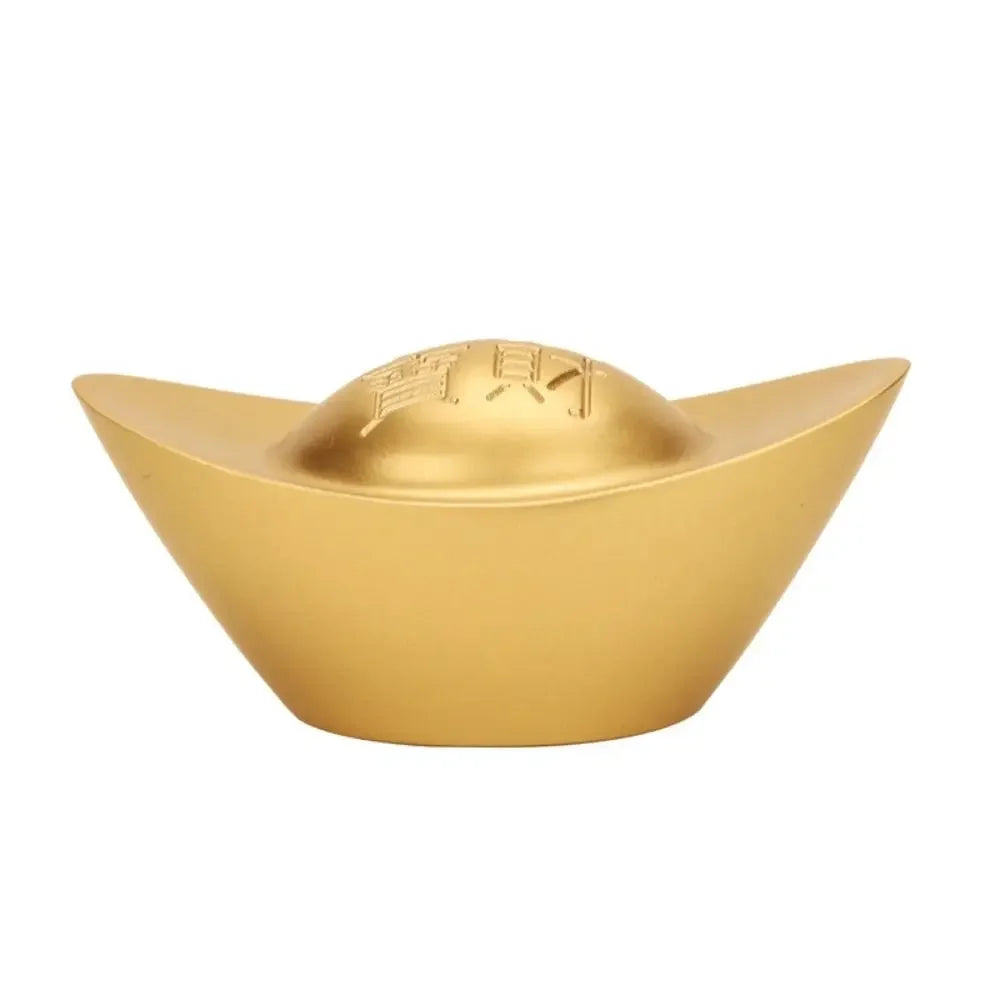 Alloy ingots Imitation Gold Antique Attracting Wealth Desktop Ornaments Living room decorations Opening and housewarming gifts Peaceful Pleasures Health and Wellness