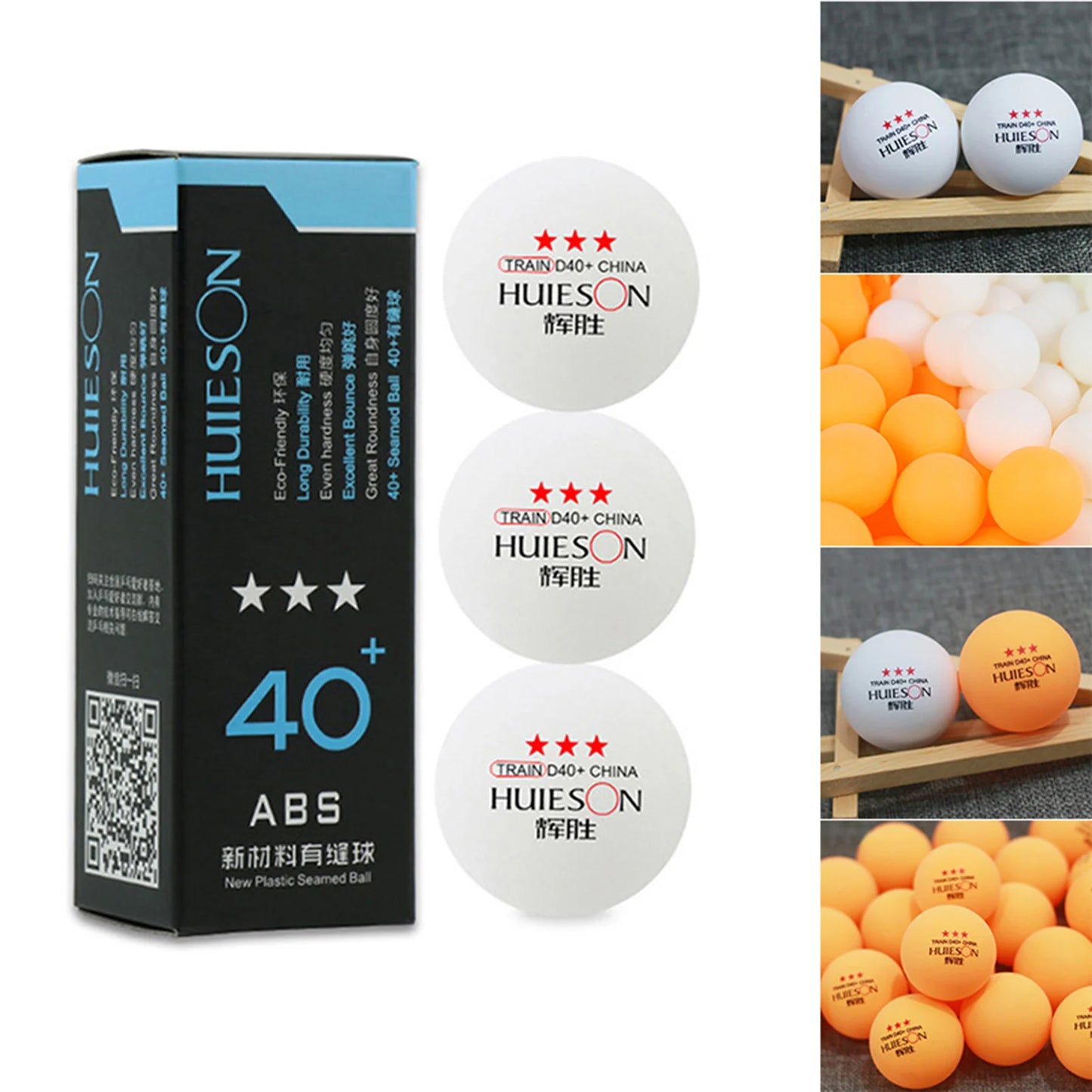 3PCS Advanced Table Tennis Balls Strong Striking Power and Fast Rebound Speed for Recreational Player Pro Player Peaceful Pleasures Health and Wellness