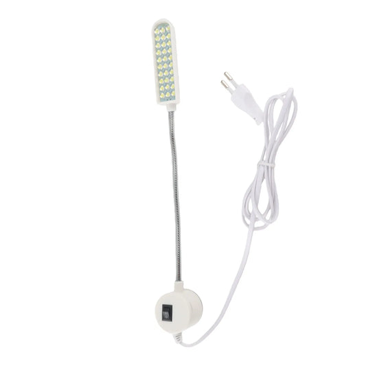 AC110-245V 2W 30LED Sewing Machine Light Lamp Magnetic Fixed Base Flexible Bendable Tube Goose Neck Design for Housework Peaceful Pleasures Health and Wellness EU