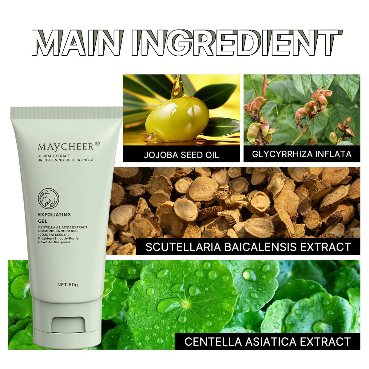 Herbaceous Exfoliating Peeling Gel Face Scrub – Moisturizing
