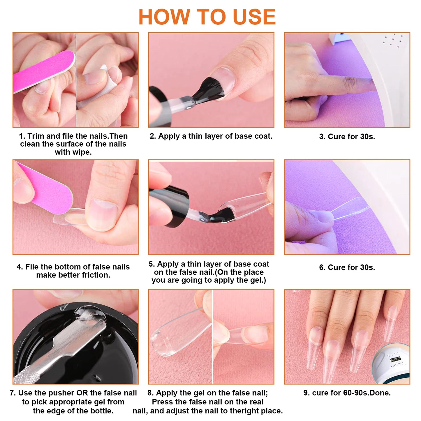 Solid Nail Glue Gel，Super Strong Adhesive For Press On Nail Tips，Fake Acrylic Nails，Nail Art Gel，Rhinestone，For Home Nail Salon Peaceful Pleasures Health and Wellness