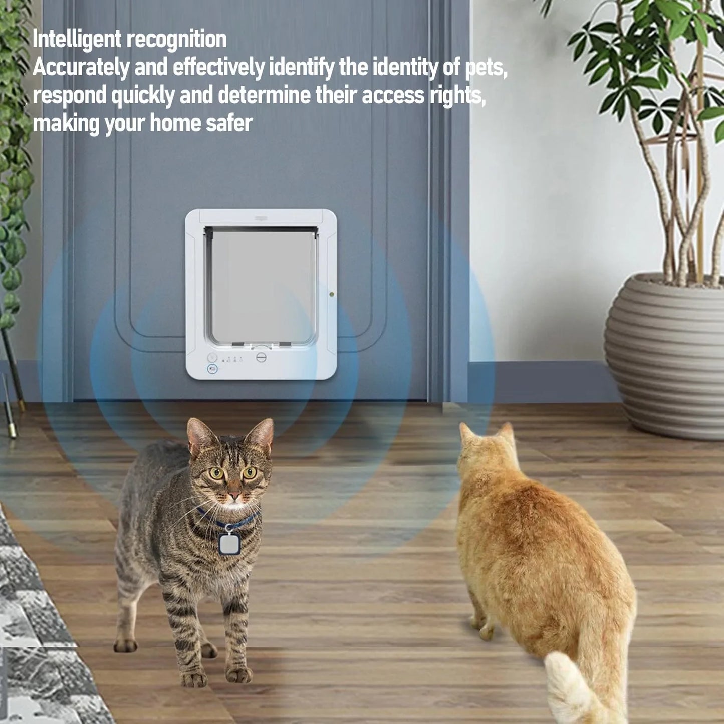 Collar Cat Door Smart Automatic Sensing Activated Easy Installation