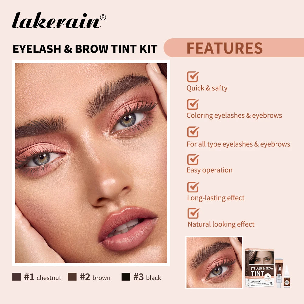 Natural Eyelash Tinting Kit Quick Eyebrow Tinting Eyebrow Enhancer 3 Colors Available Long-lasting, Safe and DIY Eyebrow Tinting Peaceful Pleasures Health and Wellness