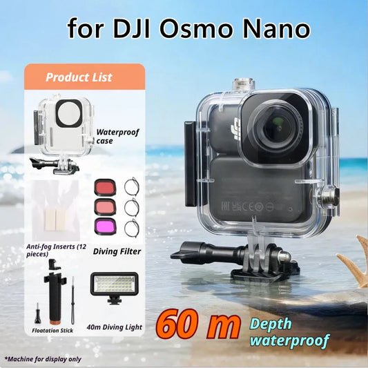 60M Waterproof Dive Housing Case for DJI Osmo Nano Underwater Camera Housing Oasis Select C Main dive case