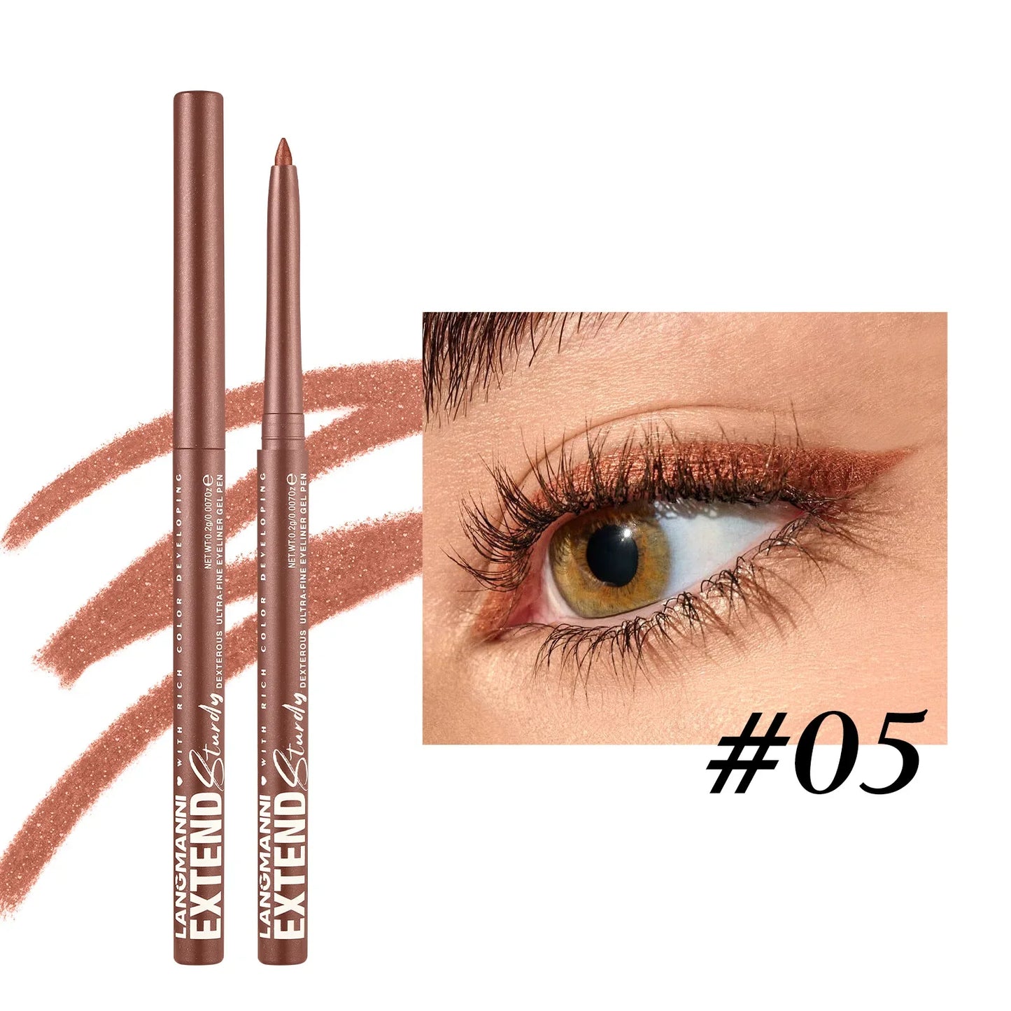 2-in-1 Waterproof Eyeliner & Eye Shadow Pencil | 12 Colors