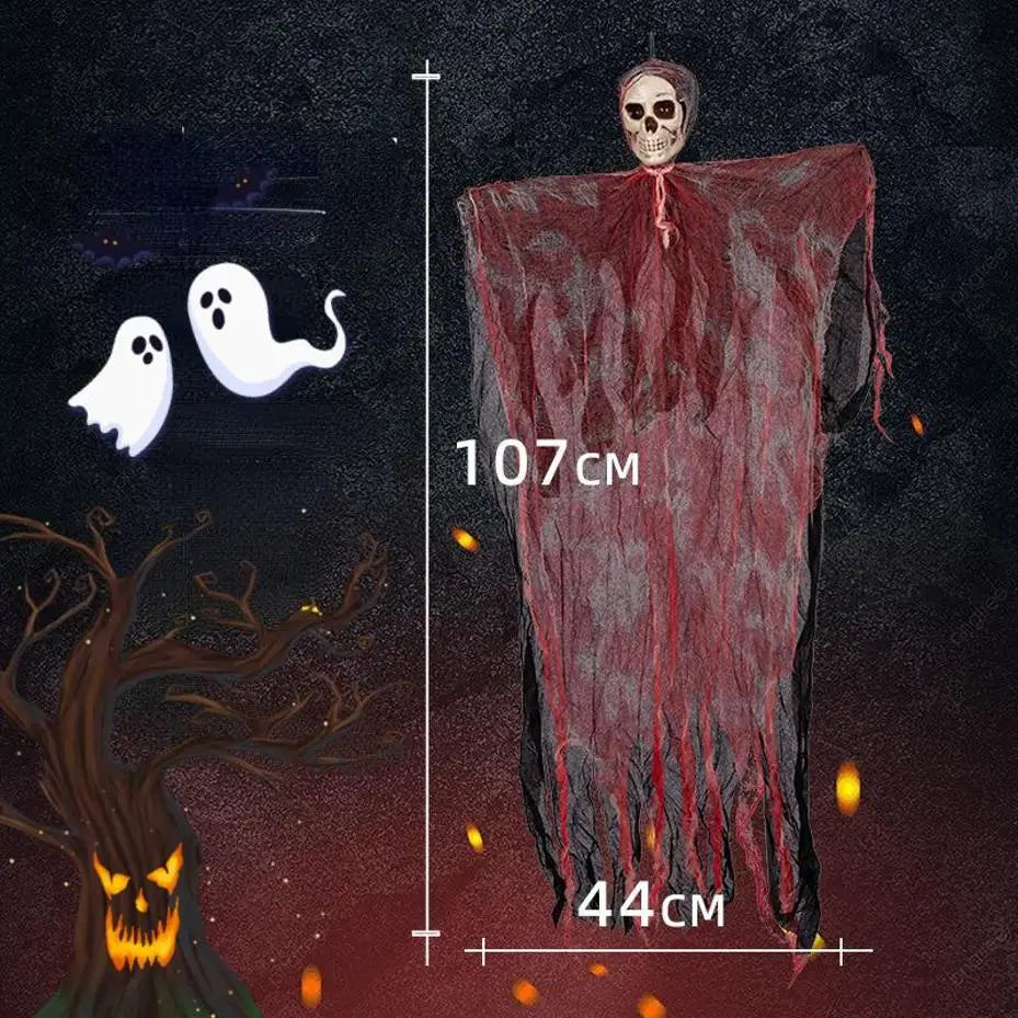 Halloween Horror Skull Ghost Hanging Pendant Spooky Outdoor Courtyard
