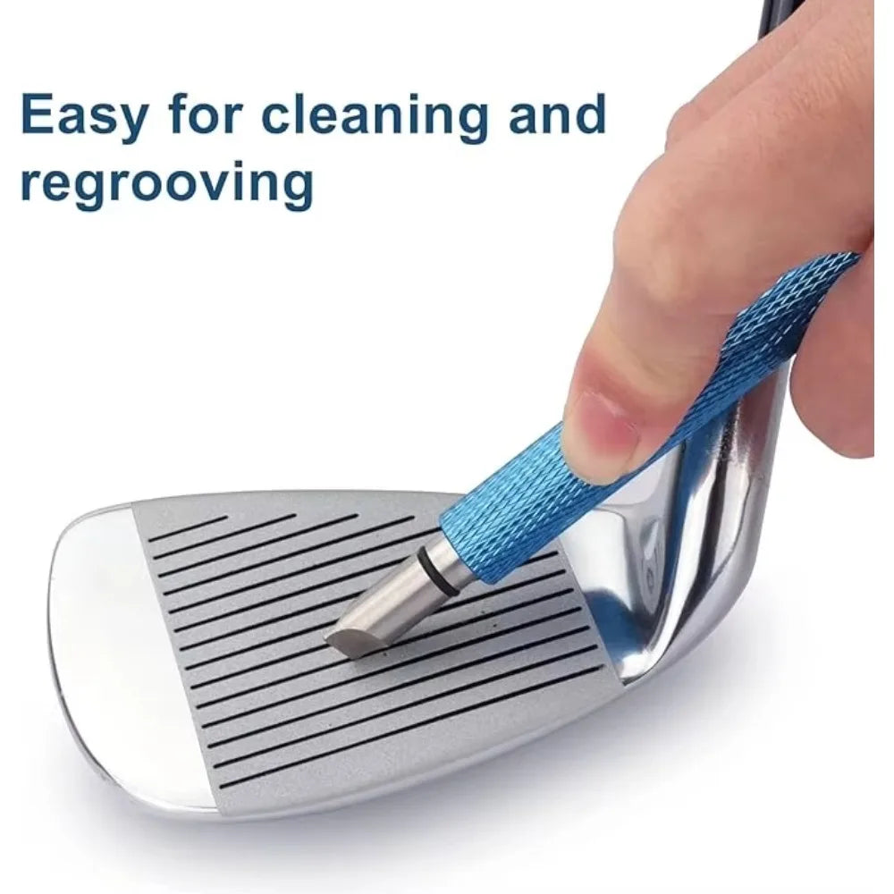 Golf Club Grooving Sharpening Tool 5 Colors Golf Groove Sharpener Wedge Club U V Type Square Regroover Blade Cleaning Tool Acces Peaceful Pleasures Health and Wellness