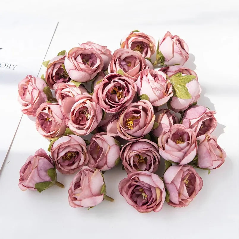 Artificial Silk Rose Flower Heads 15/30pcs – Wedding & Decor