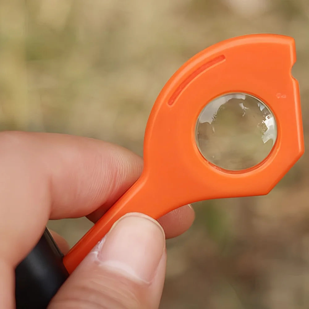 7 in 1 Emergency Safety Whistle Loud Survival whistle thermometer with Mini Compass for Outdoor Hiking Camping Boating ﻿ Peaceful Pleasures Health and Wellness