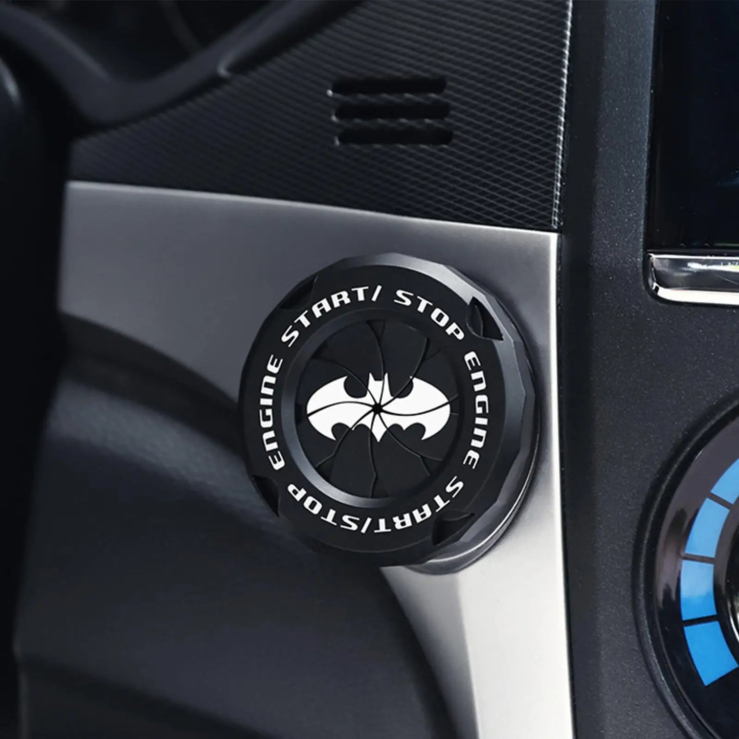 Push Start Button Cover Bat Design Start Stop Button Cover engine start button cover Protective Push Button Cover car accessory Peaceful Pleasures Health and Wellness